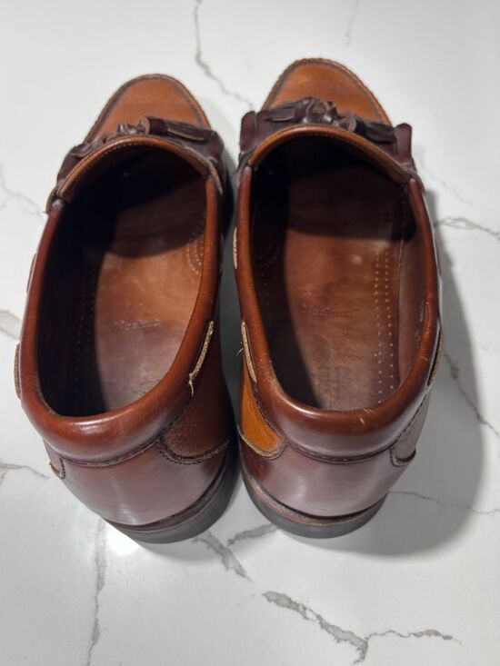 VTG Allen Edmonds Classic Nashua Brown Leather Kiltie Tassels Loafers Men’s 9.5 main image 7